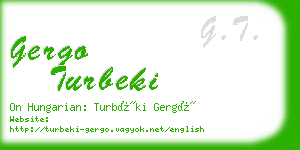 gergo turbeki business card